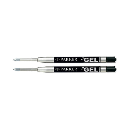 Parker 1950362 Quink Ballpoint Pen Gel Ink Refill, Medium Black BL2