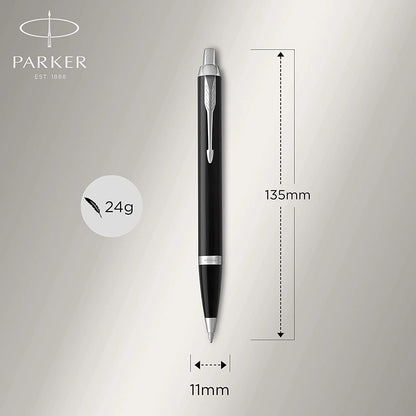 Parker IM Premium Black CT Ball Point Pen M.Blue BL1