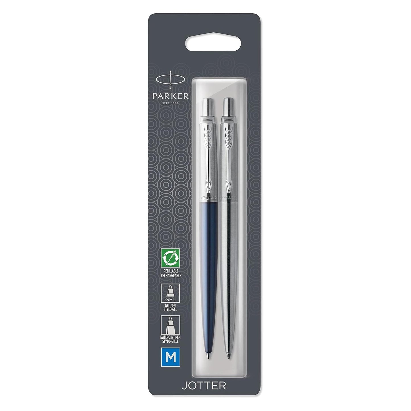 Parker Jotter DUO Royal Blue Ball Point Pen + Gel UK BL2
