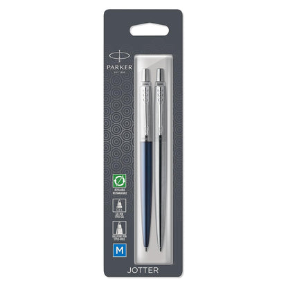 Parker Jotter DUO Royal Blue Ball Point Pen + Gel UK BL2