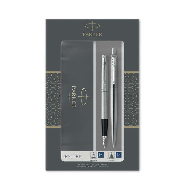 Parker JOT DUO SS CT Ball Point Pen Fountain Pen 19