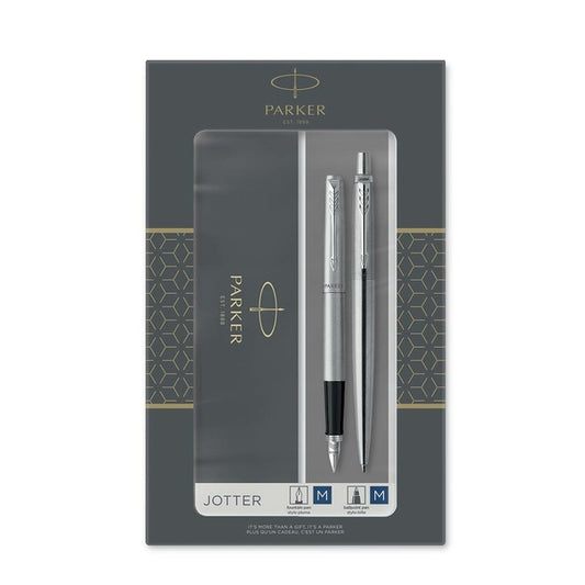 Parker JOT DUO SS CT Ball Point Pen Fountain Pen 19