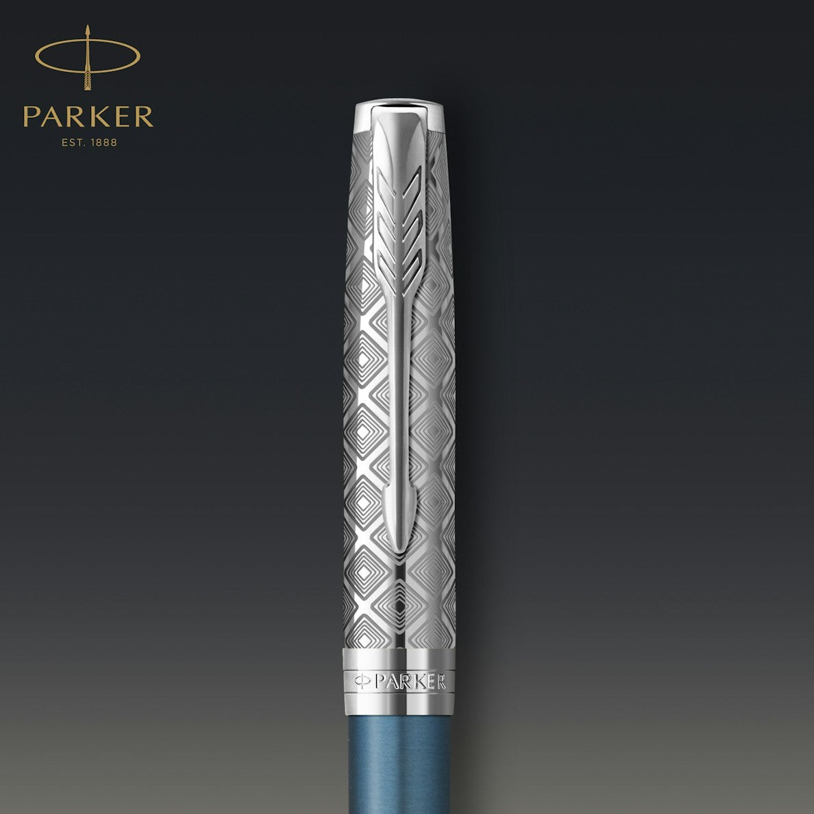 Parker Sonnet Premium Metal Blue CT Ball Point Pen M.Black GB