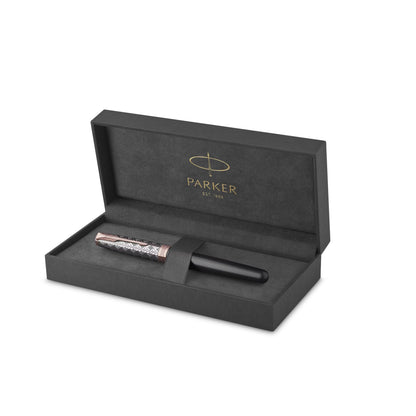 Parker Sonnet Premium Metal Grey PGT Fountain Pen-18K F GB