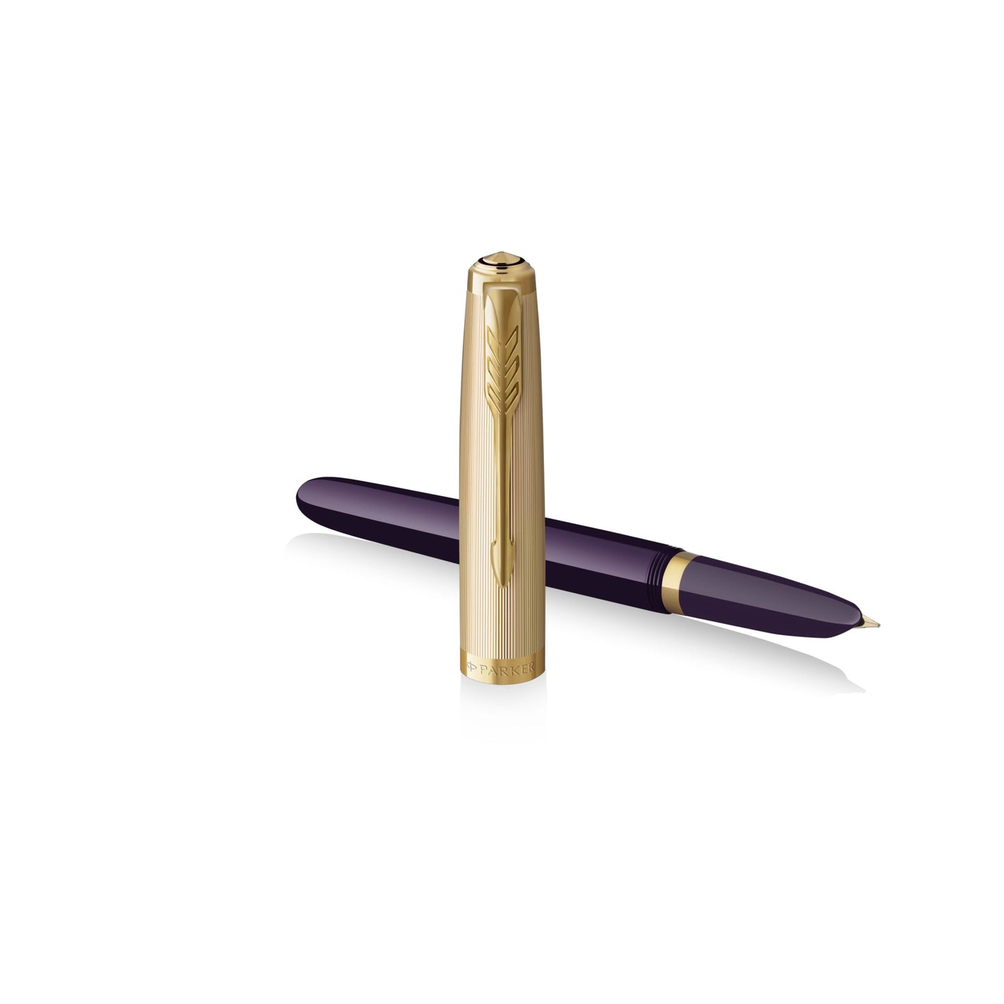 Parker 51 DLX Plum GT Fountain Pen 18K F GB