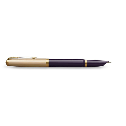 Parker 51 DLX Plum GT Fountain Pen 18K F GB