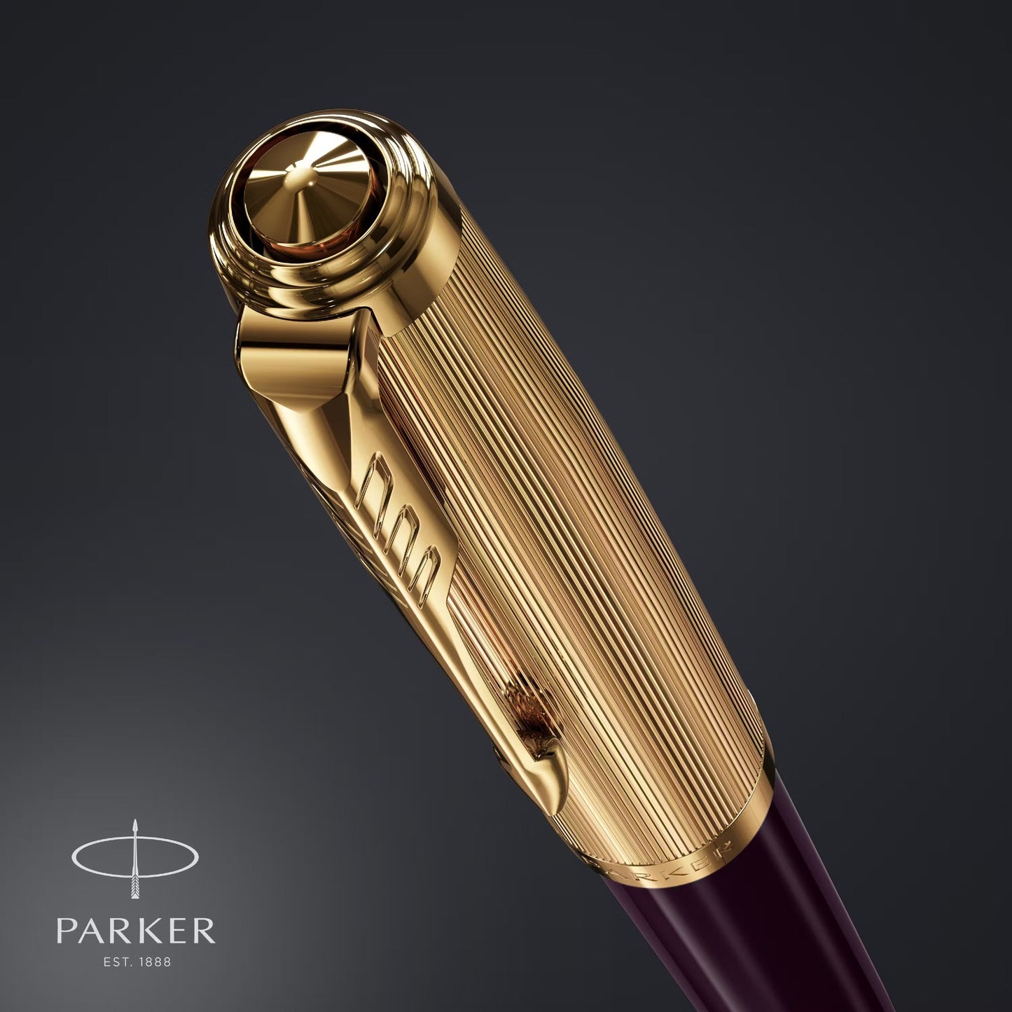Parker 51 DLX Plum GT Fountain Pen 18K F GB