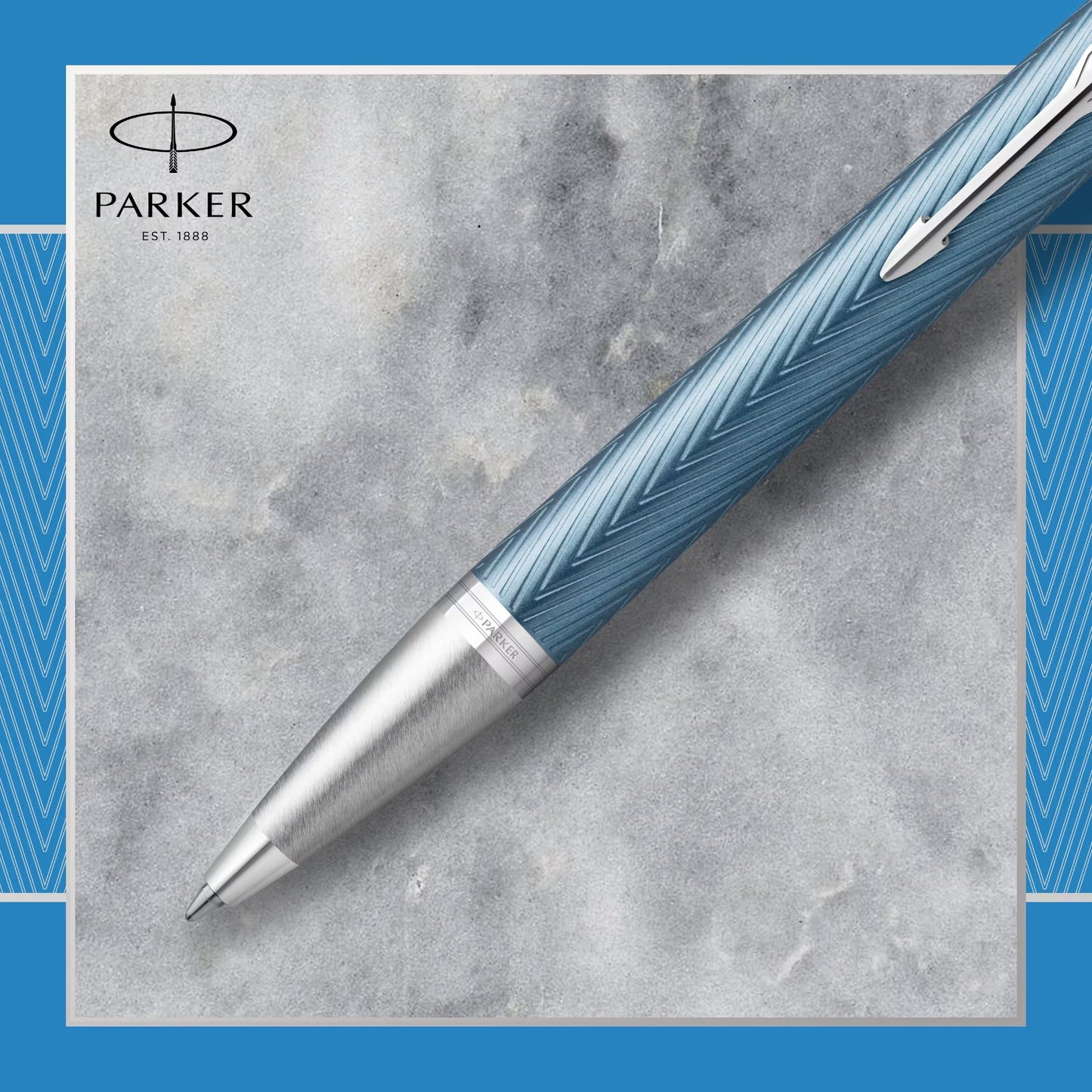 Parker IM Premium BL Grey CT Ball Point Pen M.Blue GB