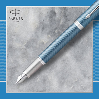 Parker IM Premium BL Grey CT Fountain Pen F GB