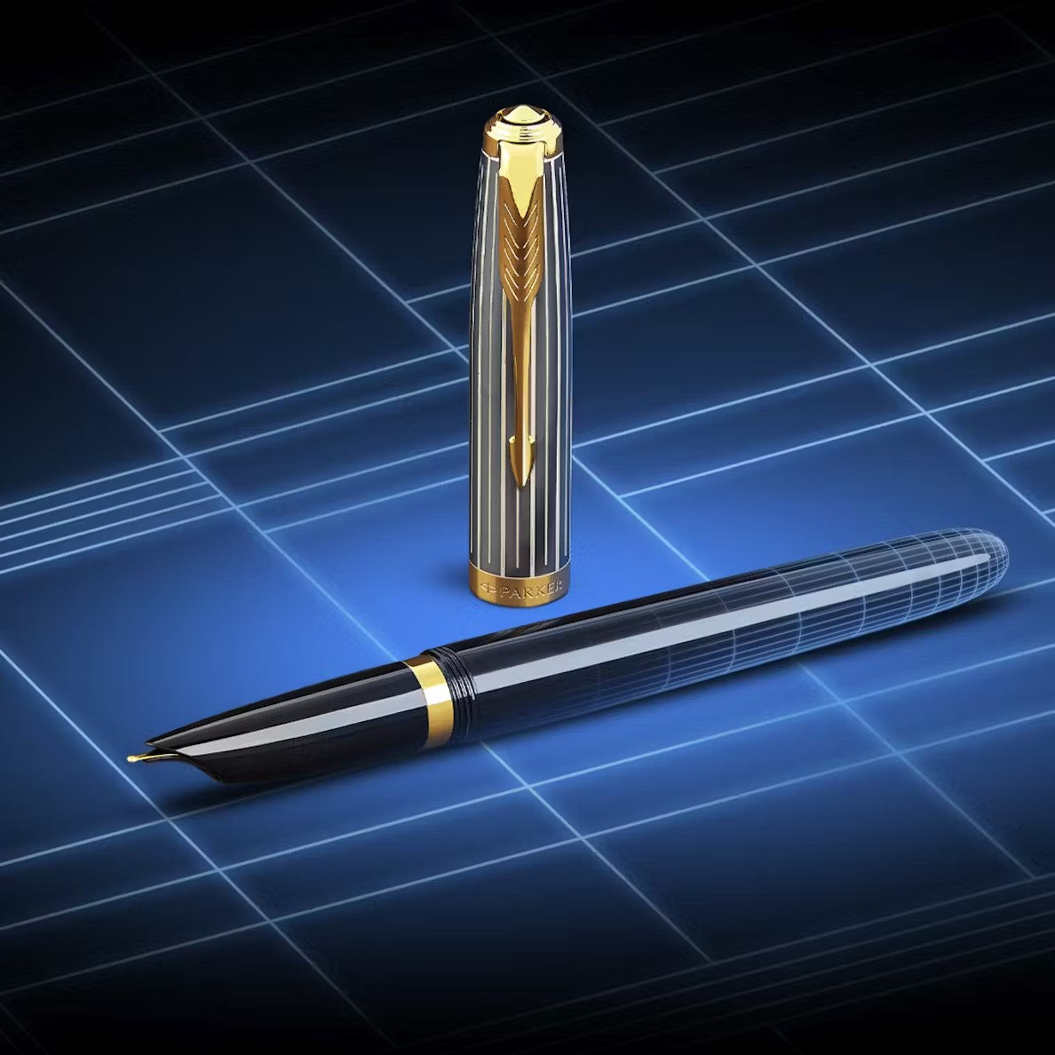 Parker 51 PRM Black GT Fountain Pen F GB