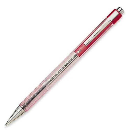Pilot 30002 The Better Retractable, Fine Point, Red