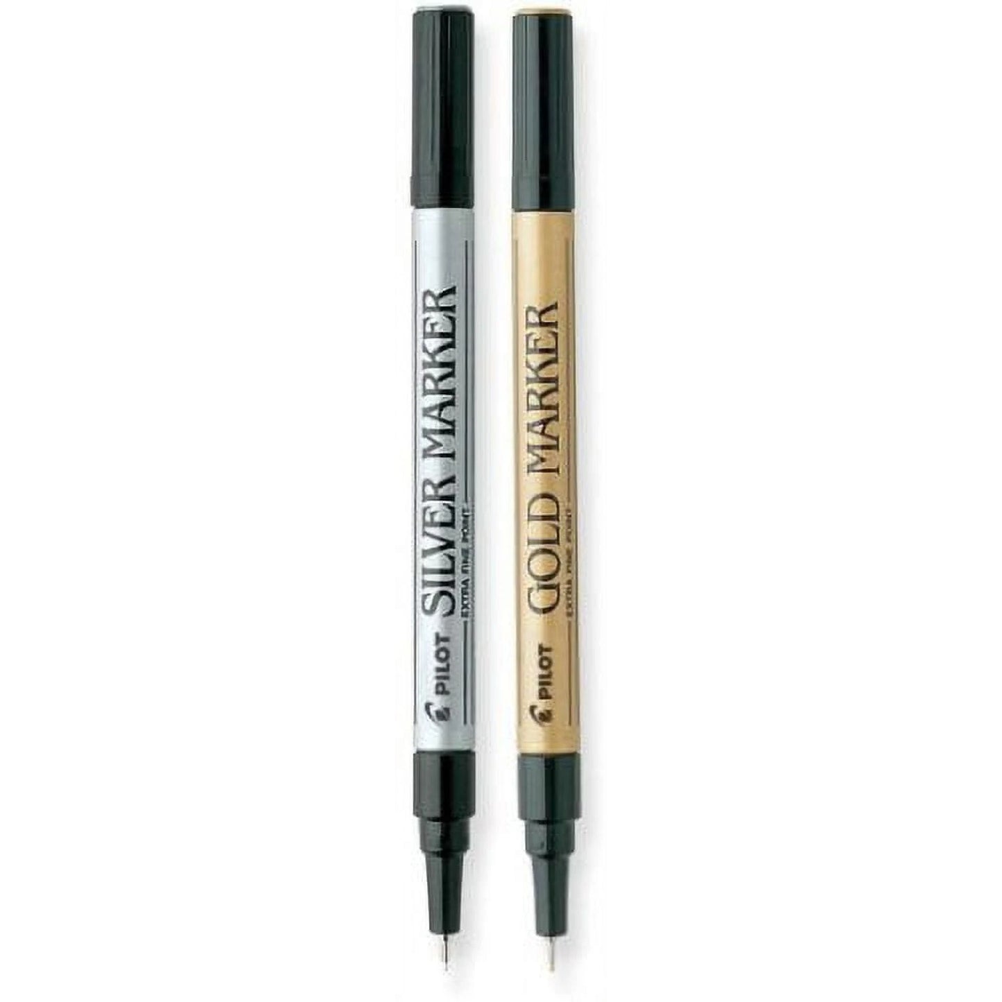 Pilot Sc-S-Ef Metallic Marker, Extra Fine, Gold And Silver, 2Pk