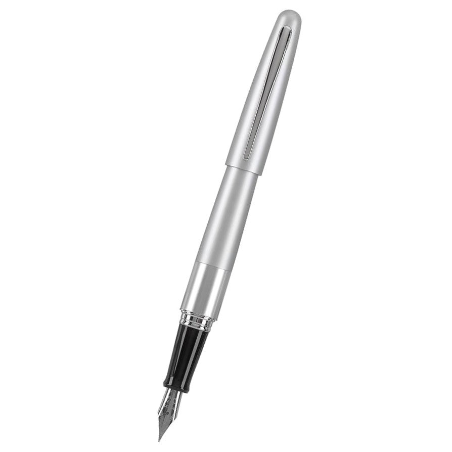 Pilot 91108 Metropolitan Collection Fountain Pen, Silver Barrel, Medium Nib