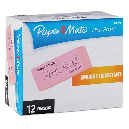 Paper Mate 70521 Pink Pearl Rub Eraser Large 101