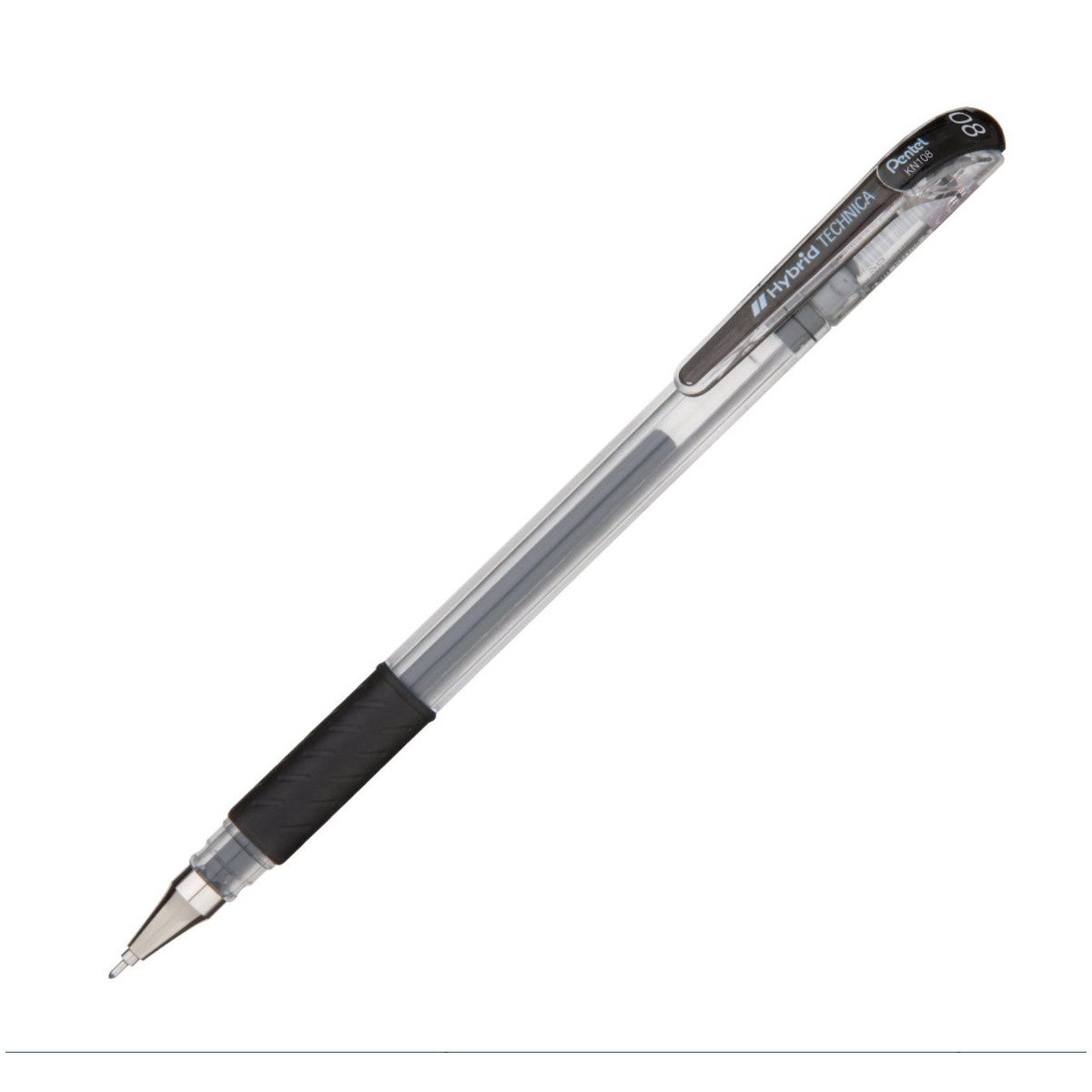 Pentel KN108-A Arts Hybrid Technica (0.8mm) Gel Pen, Black Ink
