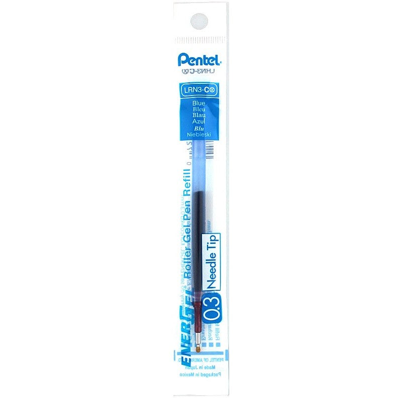 Pentel EnerGel Refill 0.3mm needle tip EF, Blue