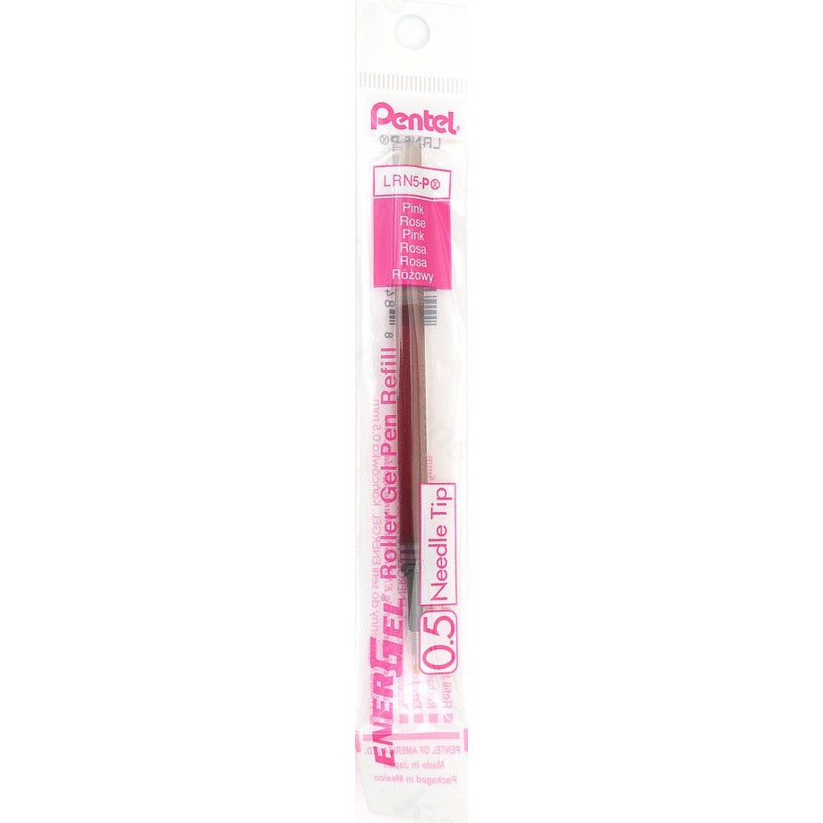 Pentel LRN5-P EnerGel Refill 0.5mm needle tip EF, Pink
