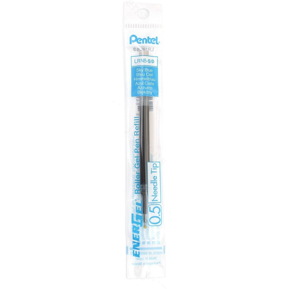 Pentel LRN5-S EnerGel Refill 0.5mm needle tip, Sky Blue