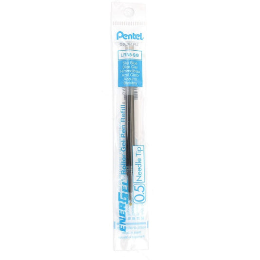 Pentel LRN5-S EnerGel Refill 0.5mm needle tip, Sky Blue