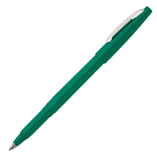 Pentel R100-D Rolling Writer, R-100, Cushion Ball Tip Med Green