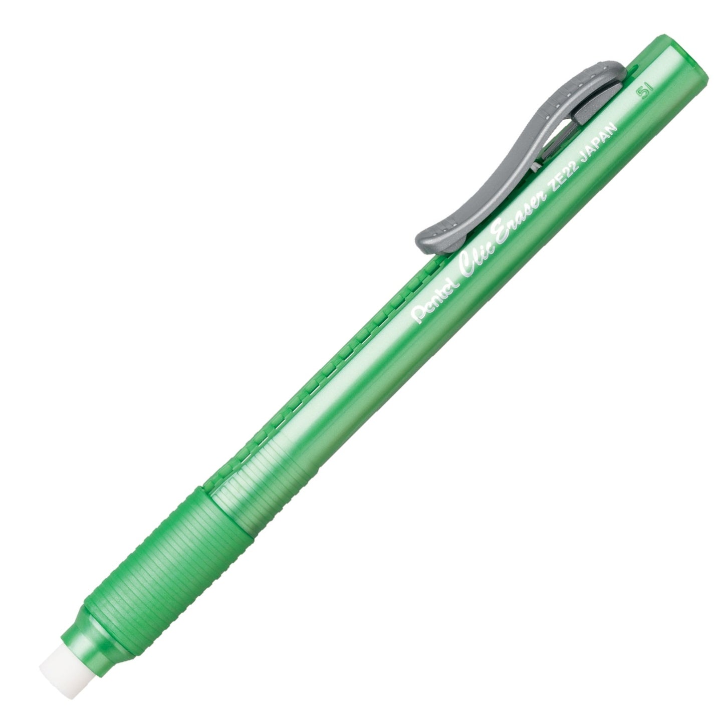 Pentel ZE22K Clic Eraser Lt Grip Green Barrel