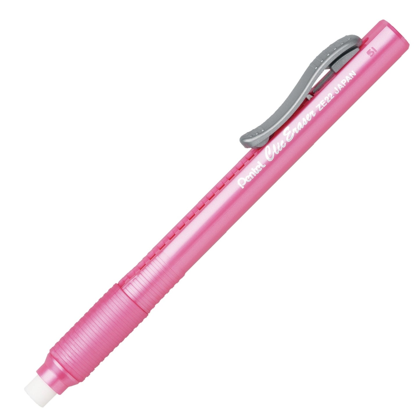 Pentel ZE22P Clic Eraser Grip Eraser, Pink