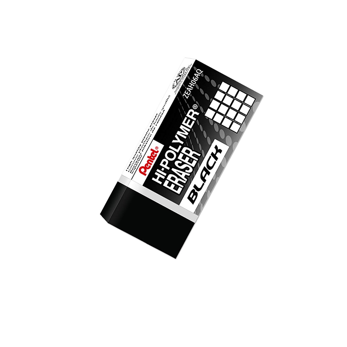Pentel ZEAH06A Hi-Polymer Block Eraser, Small Black
