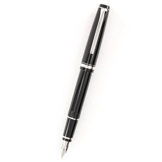 Namiki Falcon Fountain Pen, Black, Rhodium Accents, Soft Extra Fine Nib (60740)