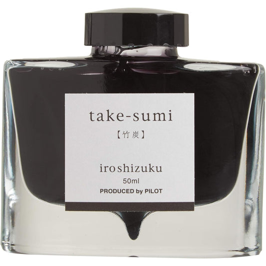 Namiki Iroshizuku Bottled Fountain Pen Ink, Take-Sume (Gray Black), Black