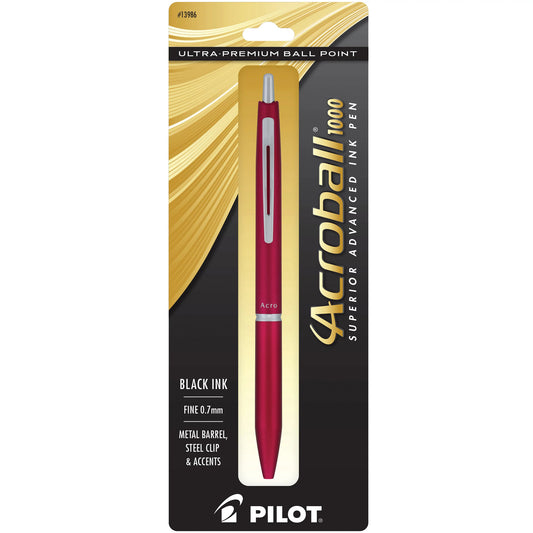 Pilot 13986 Acro 1000 1pk Red W/ Bk Ink