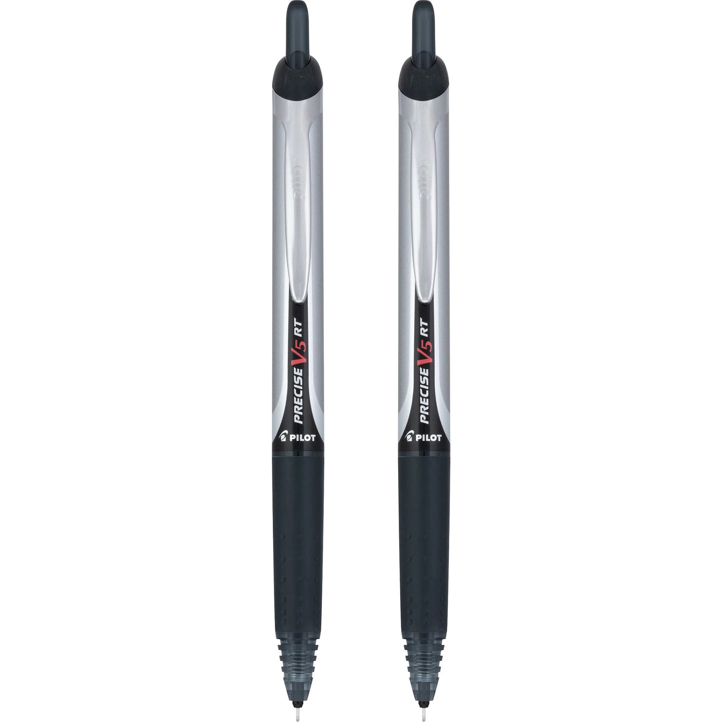 26050 Pilot Precise V5 RT Rollingball Pen, Ex Fine 0.5mm, Black Ink, 1 Pack of 2