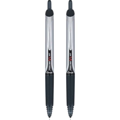 26050 Pilot Precise V5 RT Rollingball Pen, Ex Fine 0.5mm, Black Ink, 1 Pack of 2