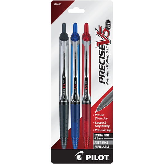 Pilot 26053 Precise V5 RT XF 3pk Asst