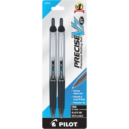 Pilot 26056 PRECISE V7 RETRACTABLE FINE BLACK - 2 PACK