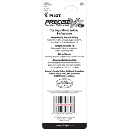 Pilot 26056 PRECISE V7 RETRACTABLE FINE BLACK - 2 PACK