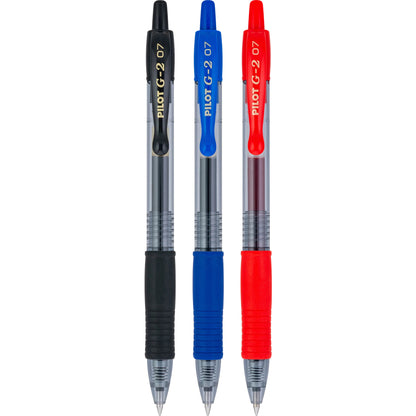 Pilot 31023 G2 Gel Ink Rolling Ball 3pk Asst