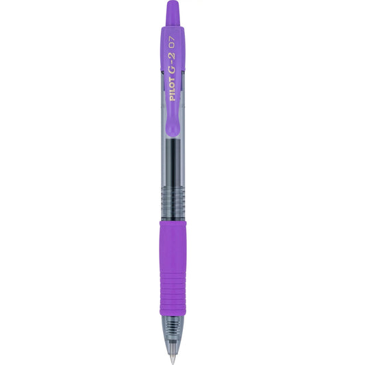 Pilot G2-7 Retractable Gel Rollerball, Fine, Purple