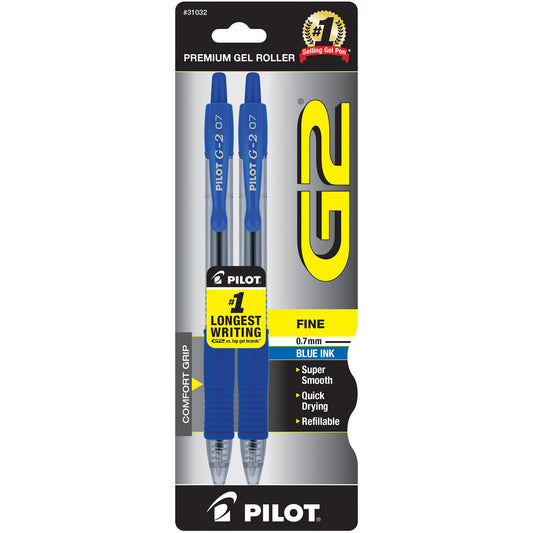 Pilot 31032 G2 GEL INK ROLLING BALL 2 PACK