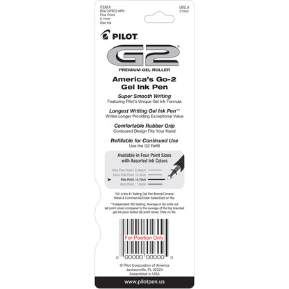 Pilot 31033 G2 GEL INK ROLLING BALL 2 PACK