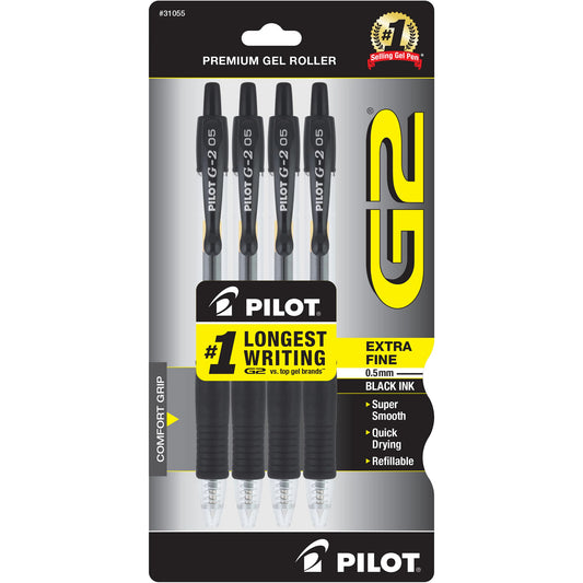 Pilot 31055 G2 GEL INK ROLLING BALL 4 PACK
