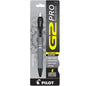 Pilot Bg2P7 G2 Pro Retractable Gel Rolling Ball, Fine, Grey Barrel