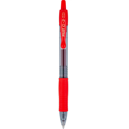 Pilot G2-1 Retractable Gel Rollerball, Bold, Red