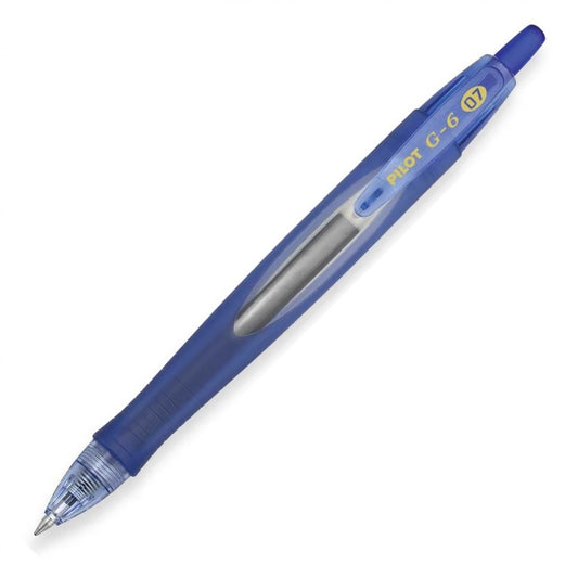 Pilot G6-7 Retractable Gel Rollerball, Fine, Blue