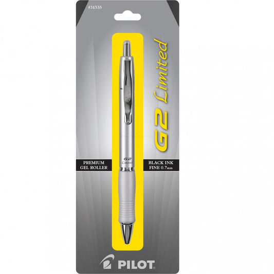 Pilot Bg2E7 G2 Limited Rt Gel Roller, Silver Barrel, Fine (Formerly 31153)