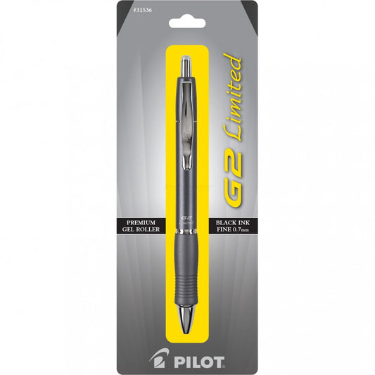 Pilot Bg2E7 G2 Limited Rt Gel Roller, Charcoal Barrel, Fine
