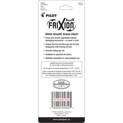 Pilot Frixion Ball Black - 3 Pack