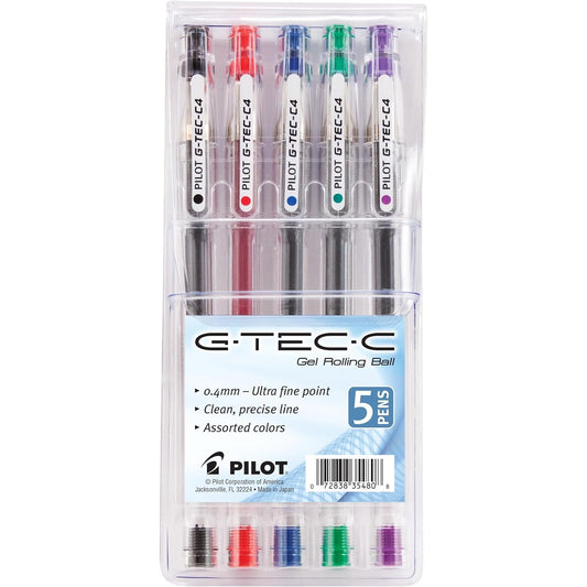 Pilot Gtc4 G-Tec-C Ultra Fine - Assorted 5Pk 0.4Mm