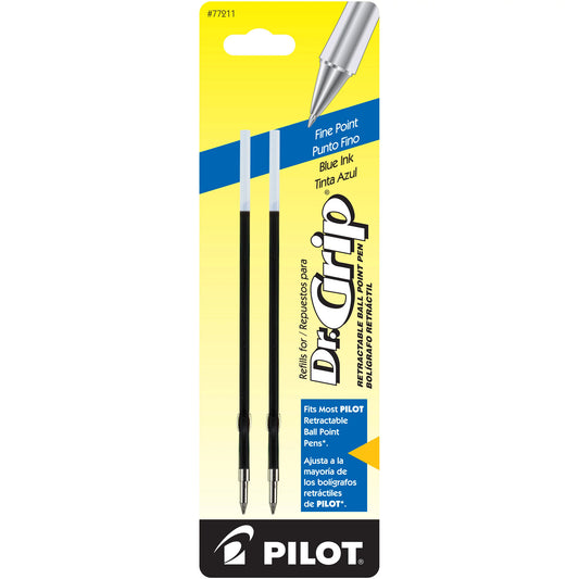 Pilot 77211 BRFS2 Dr. Grip Retractable Ball-Point Refill, Fine, Blue