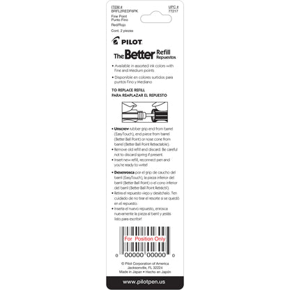 Pilot 77217 BRFL2 The Better Refill, Fine, Red