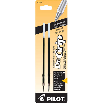 Pilot 77227 BRFS2 Dr. Grip Retractable Ball-Point Refill, Medium, Black